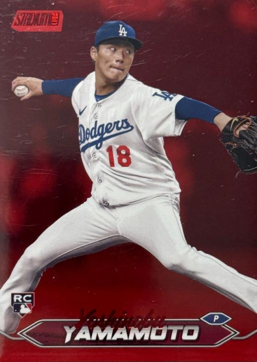 2024 Topps Stadium Club Yoshinobu Yamamoto [Red] #114 card