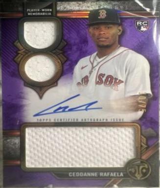2024 Topps Triple Threads Rookie Autograph Ceddanne Rafaela #RA-CR card