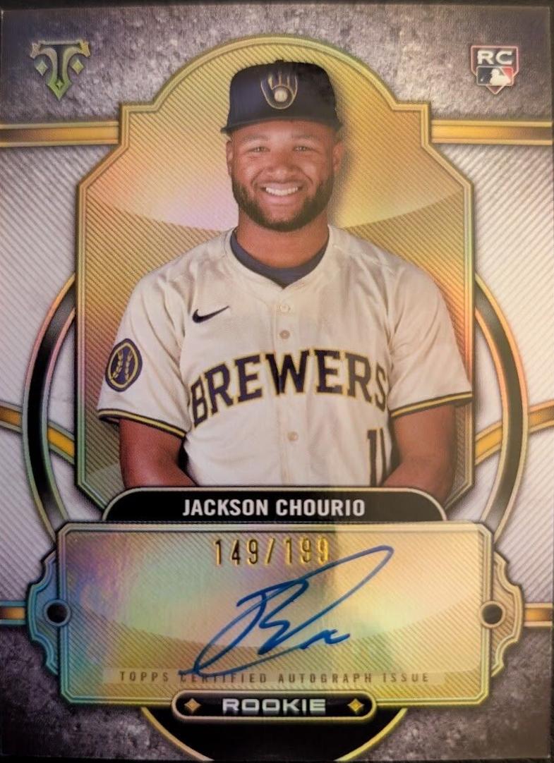 2024 Topps Triple Threads Rookie Autograph Jackson Chourio #RA-CHO card