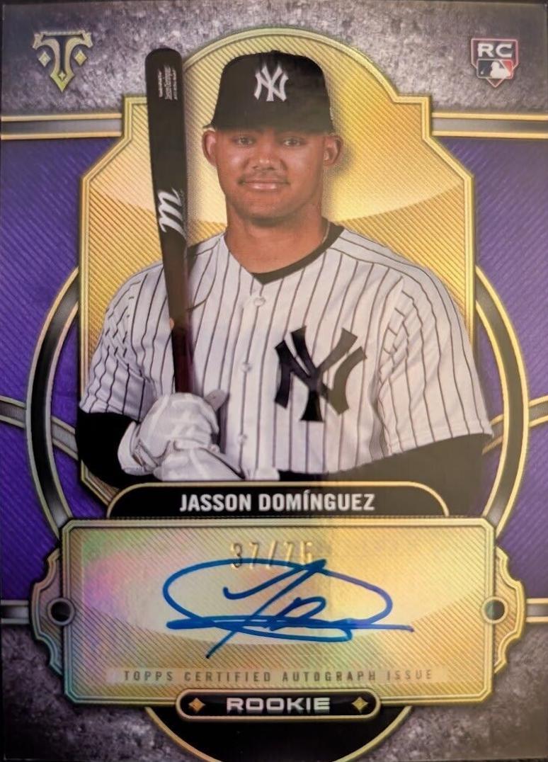 2024 Topps Triple Threads Rookie Autograph Jasson Dominguez #RA-JD card