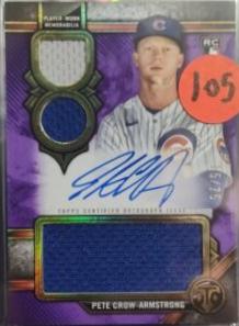 2024 Topps Triple Threads Rookie Autograph Pete Crow-Armstrong [Amethyst] #RA-PC card