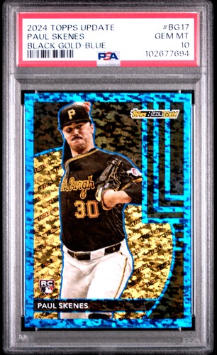 2024 Topps Update Black Gold Paul Skenes [Blue] #BG-17 card