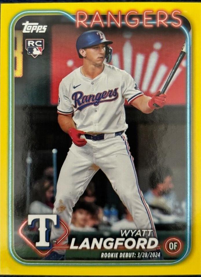 2024 Topps Update Wyatt Langford [Yellow] #US341 card
