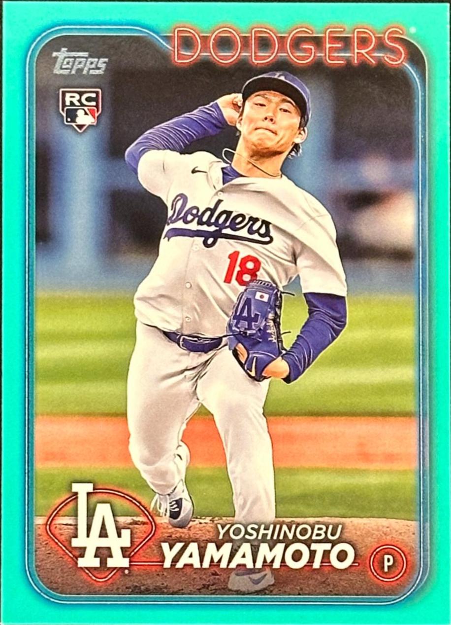 2024 Topps Yoshinobu Yamamoto [Aqua] #553 card