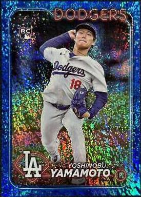 2024 Topps Yoshinobu Yamamoto [Blue Holofoil] #553 card