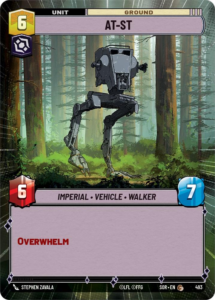 2024 Unlimited: Spark of Rebellion AT-ST [Hyperspace] #493 card