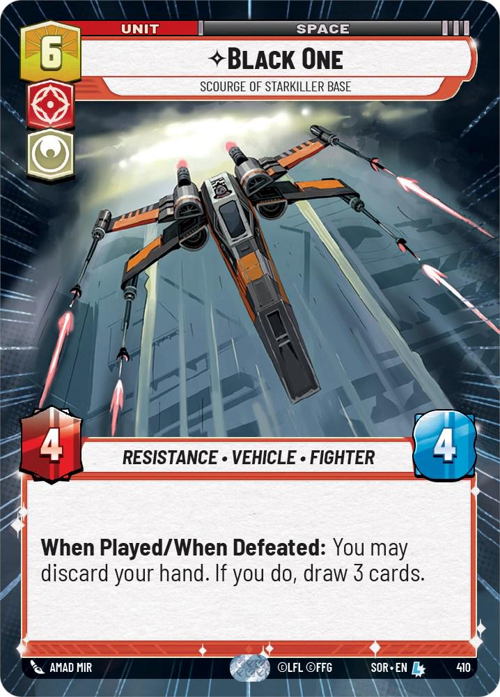 2024 Unlimited: Spark of Rebellion Black One [Foil Hyperspace] #410 card