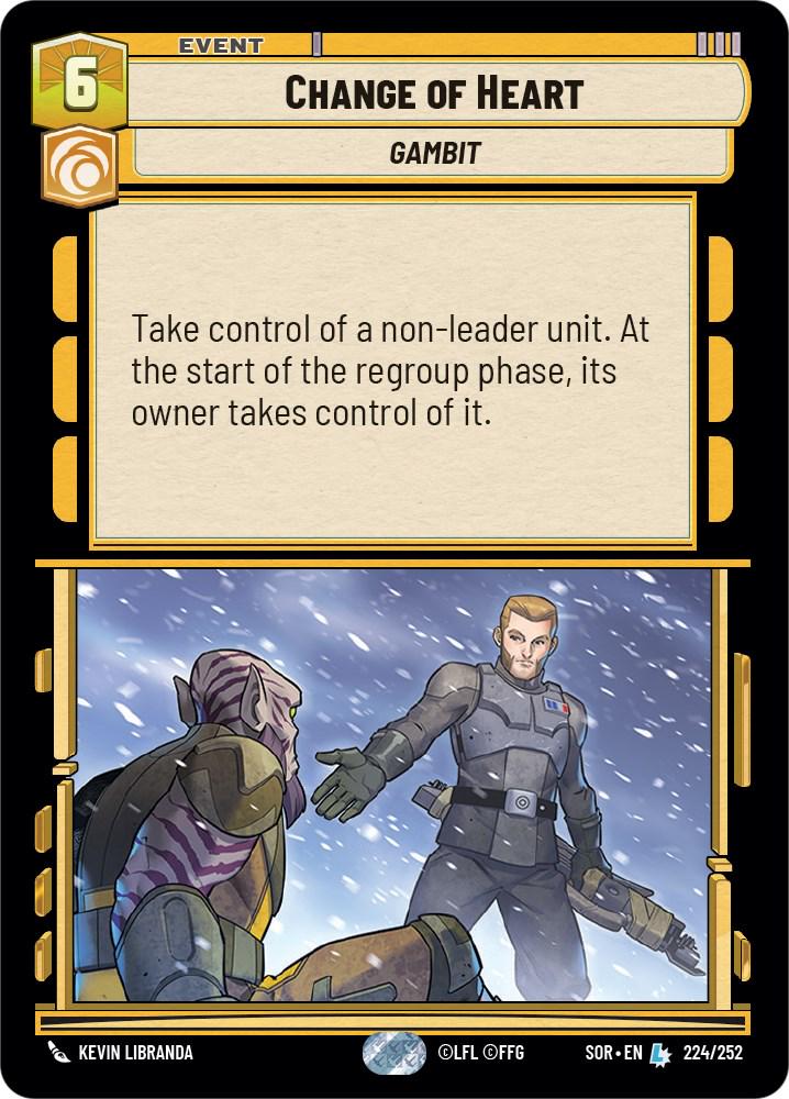 2024 Unlimited: Spark of Rebellion Change of Heart #224 card