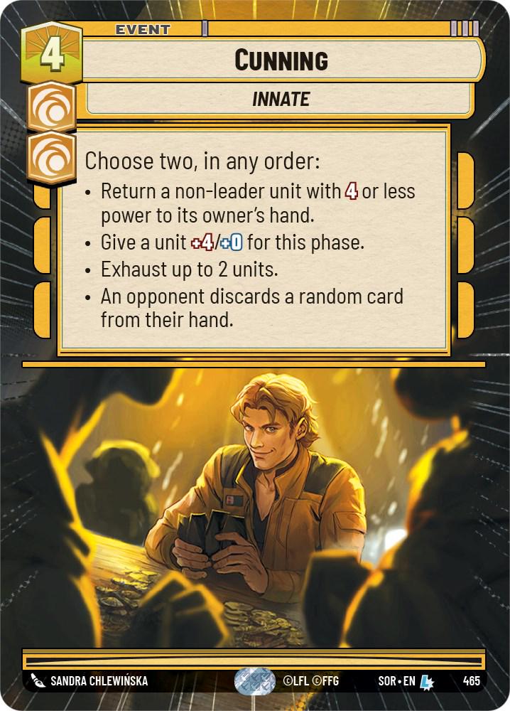 2024 Unlimited: Spark of Rebellion Cunning [Hyperspace] #465 card