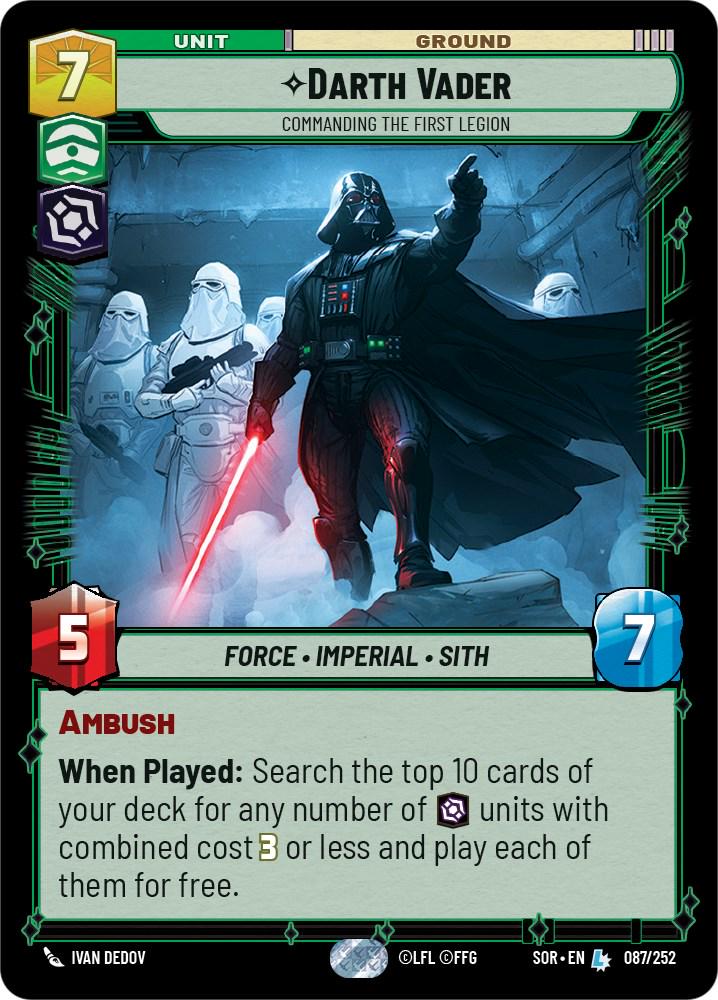2024 Unlimited: Spark of Rebellion Darth Vader #87 card