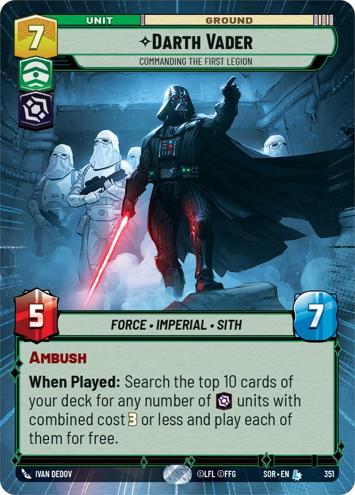 2024 Unlimited: Spark of Rebellion Darth Vader [Hyperspace] #351 card