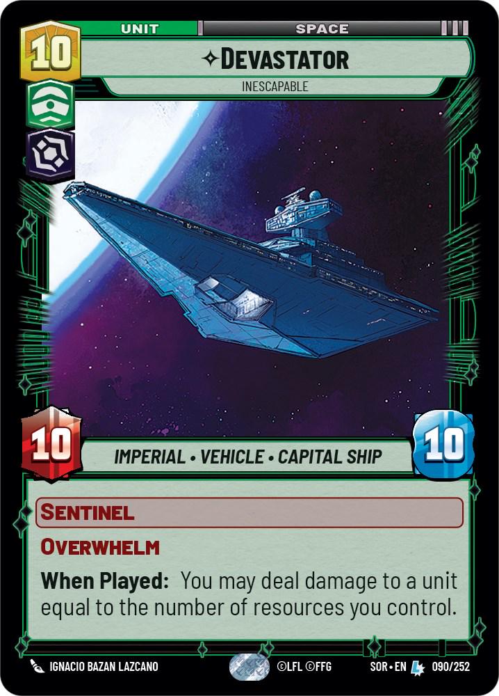 2024 Unlimited: Spark of Rebellion Devastator #90 card
