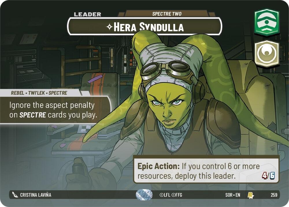 2024 Unlimited: Spark of Rebellion Hera Syndulla #259 card
