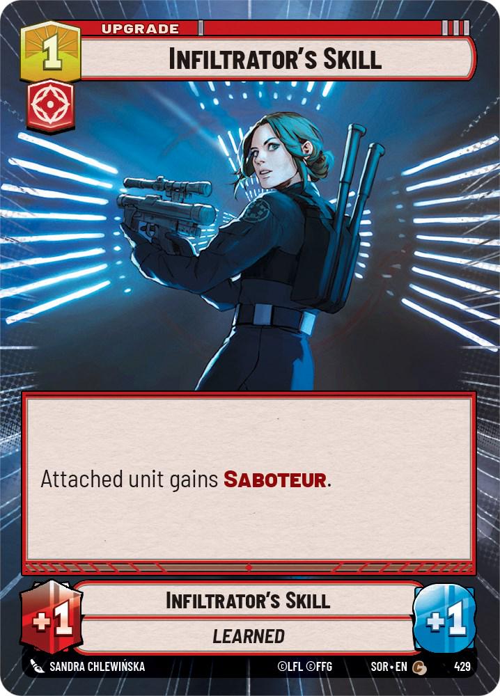2024 Unlimited: Spark of Rebellion Infiltrator's Skill [Foil Hyperspace] #429 card