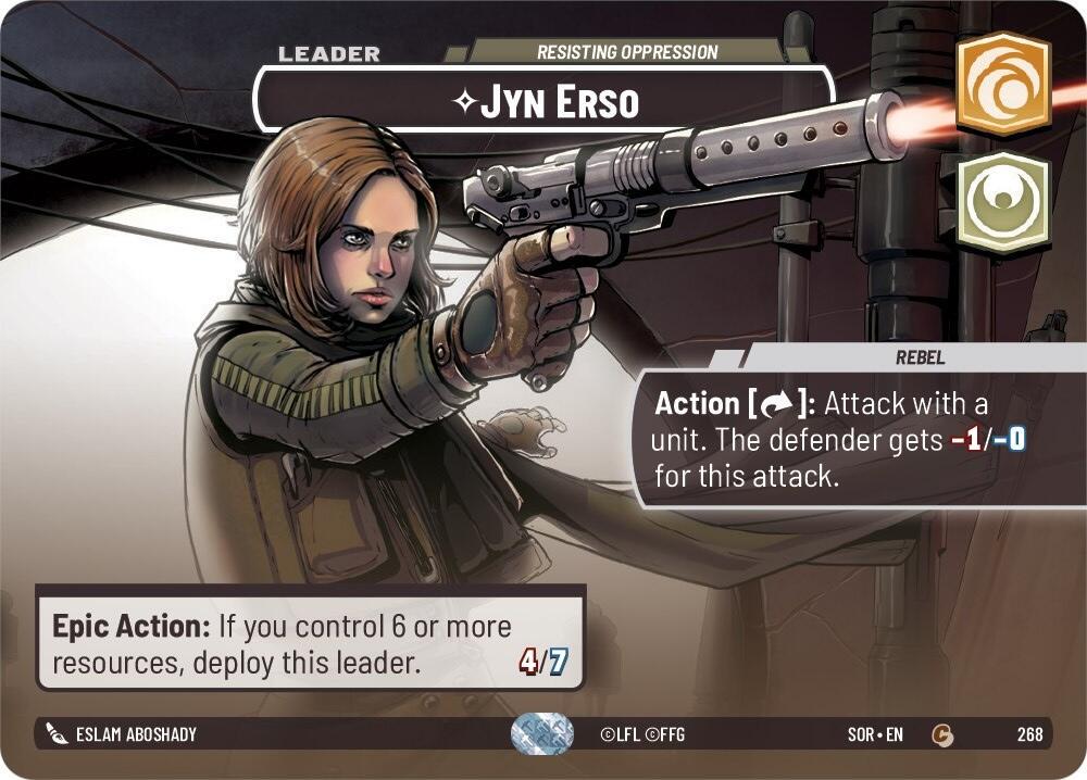 2024 Unlimited: Spark of Rebellion Jyn Erso #268 card