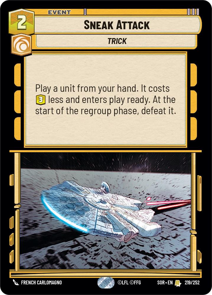 2024 Unlimited: Spark of Rebellion Sneak Attack #219 card
