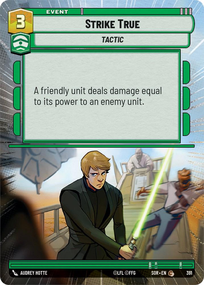 2024 Unlimited: Spark of Rebellion Strike True [Hyperspace] #391 card