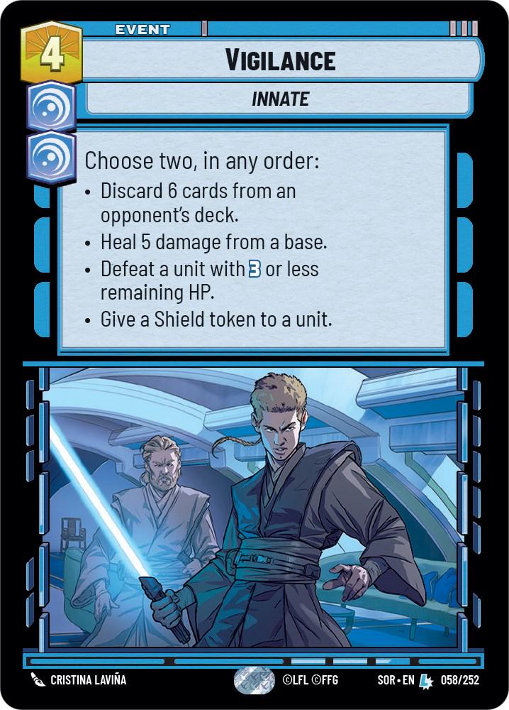 2024 Unlimited: Spark of Rebellion Vigilance #58 card