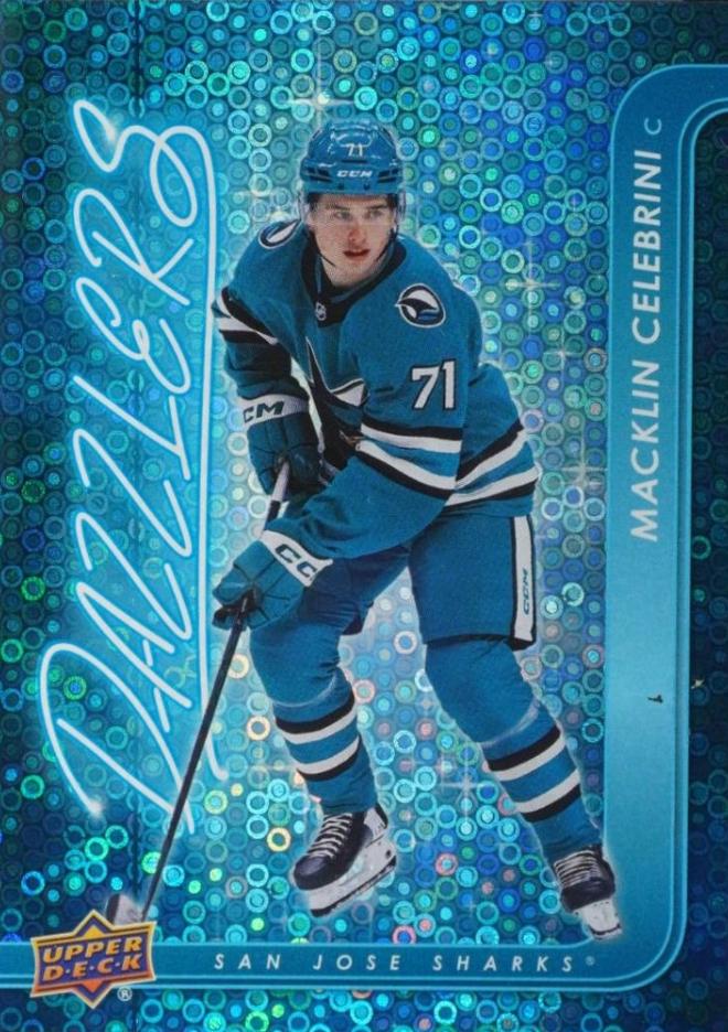 2024 Upper Deck Dazzlers Macklin Celebrini [Blue] #DZ-128 card