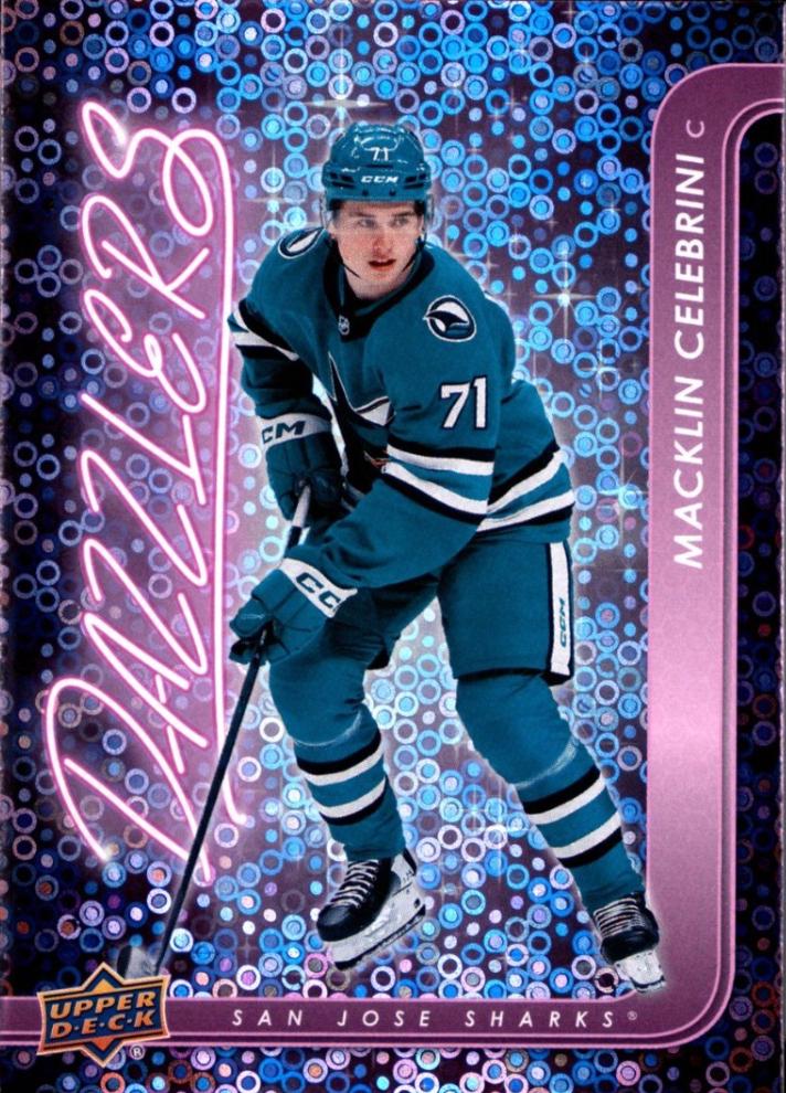 2024 Upper Deck Dazzlers Macklin Celebrini [Pink] #DZ-128 card