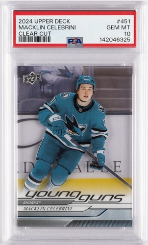 2024 Upper Deck Macklin Celebrini [Clear Cut] #451 card