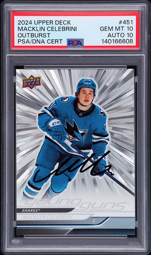 2024 Upper Deck Macklin Celebrini [Outburst Silver] #451 card