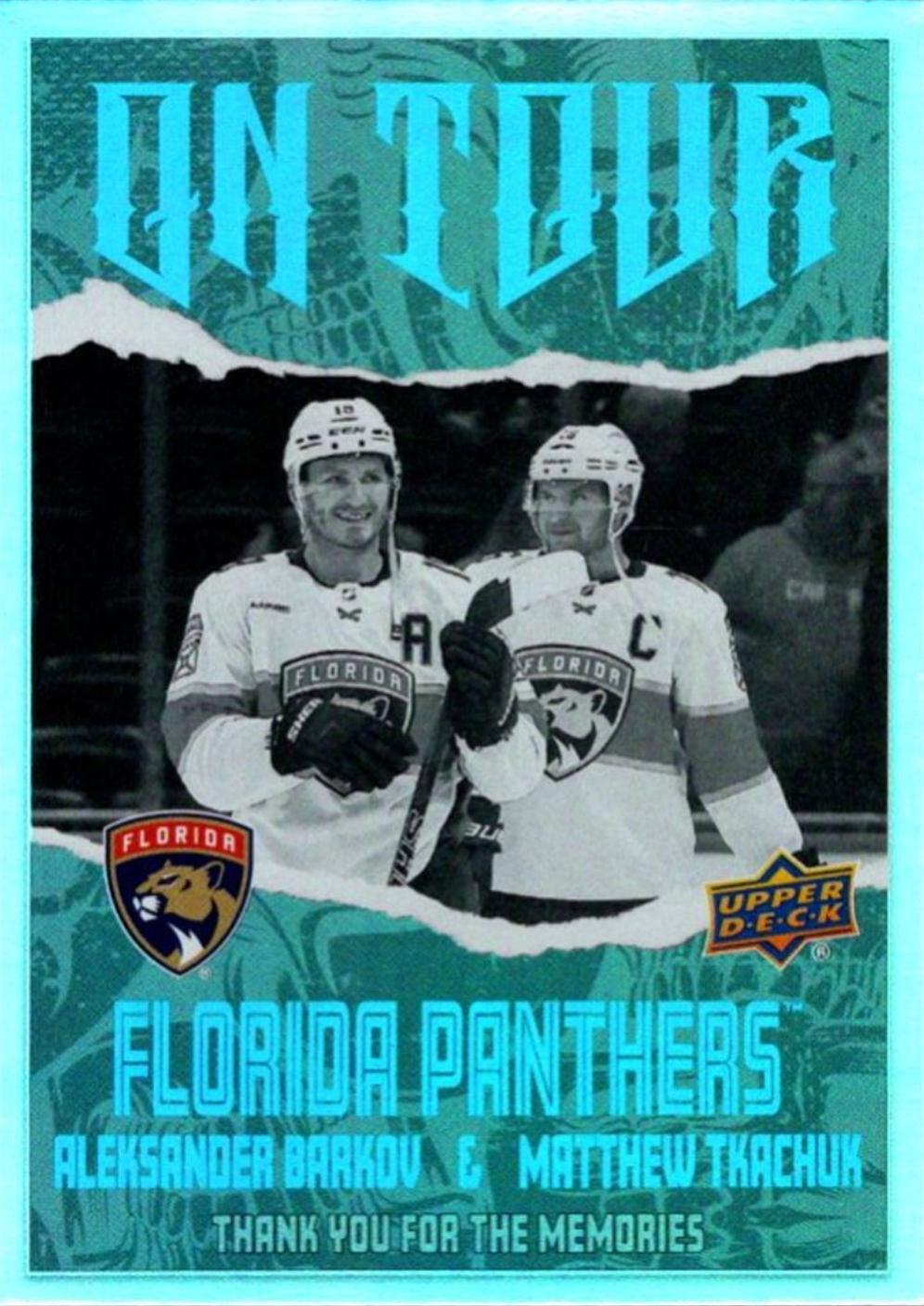 2024 Upper Deck On Tour Aleksander Barkov / Matthew Tkachuk #OT-9 card