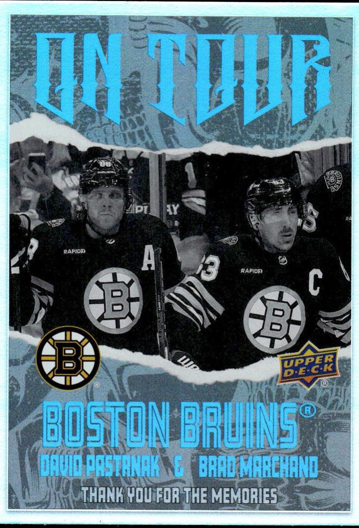 2024 Upper Deck On Tour David Pastrnak / Brad Marchand #OT-7 card