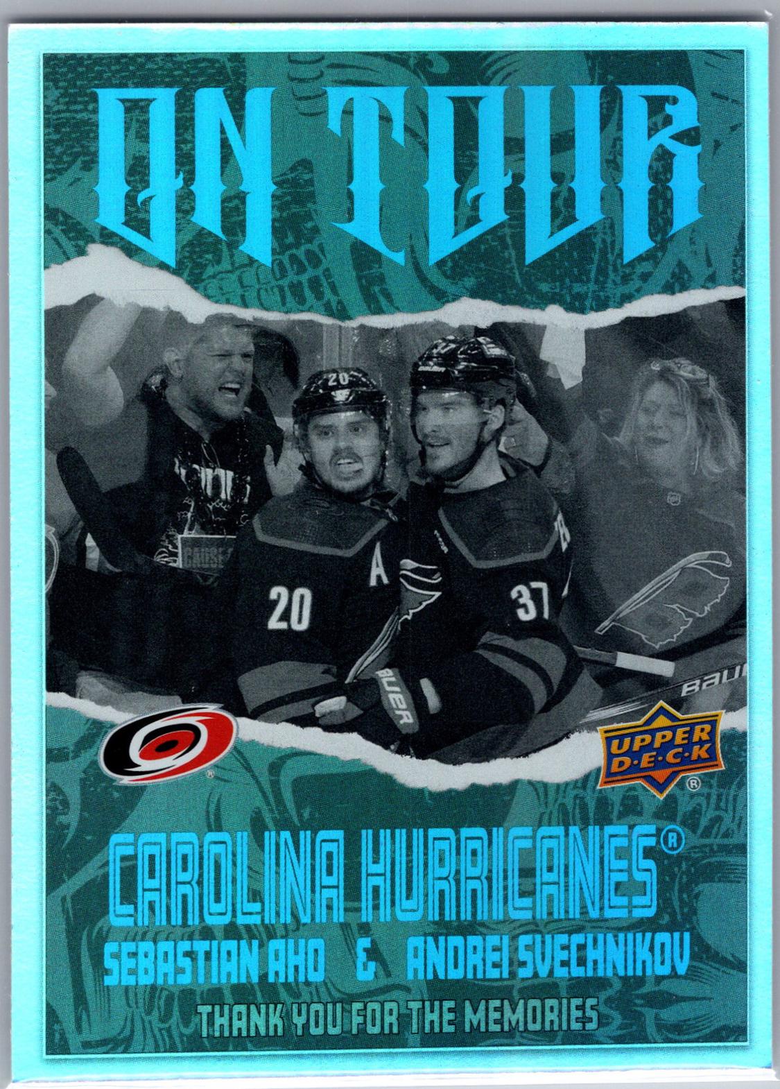 2024 Upper Deck On Tour Sebastian Aho / Andrei Svechnikov #OT-11 card