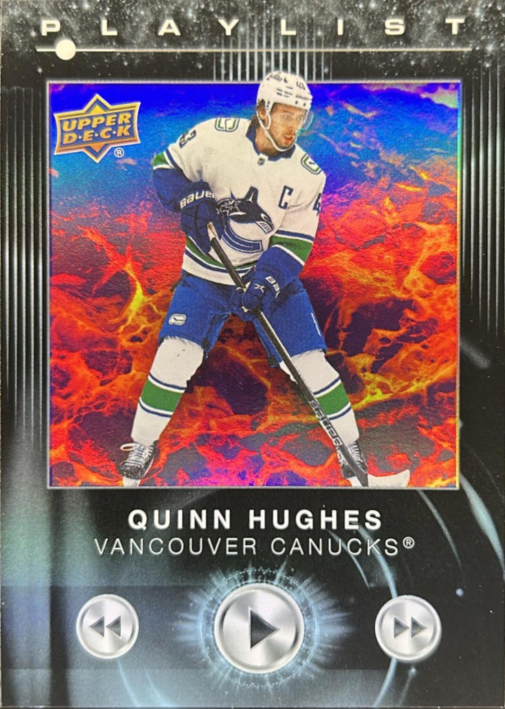 2024 Upper Deck Playlist Quinn Hughes #PL-18 card