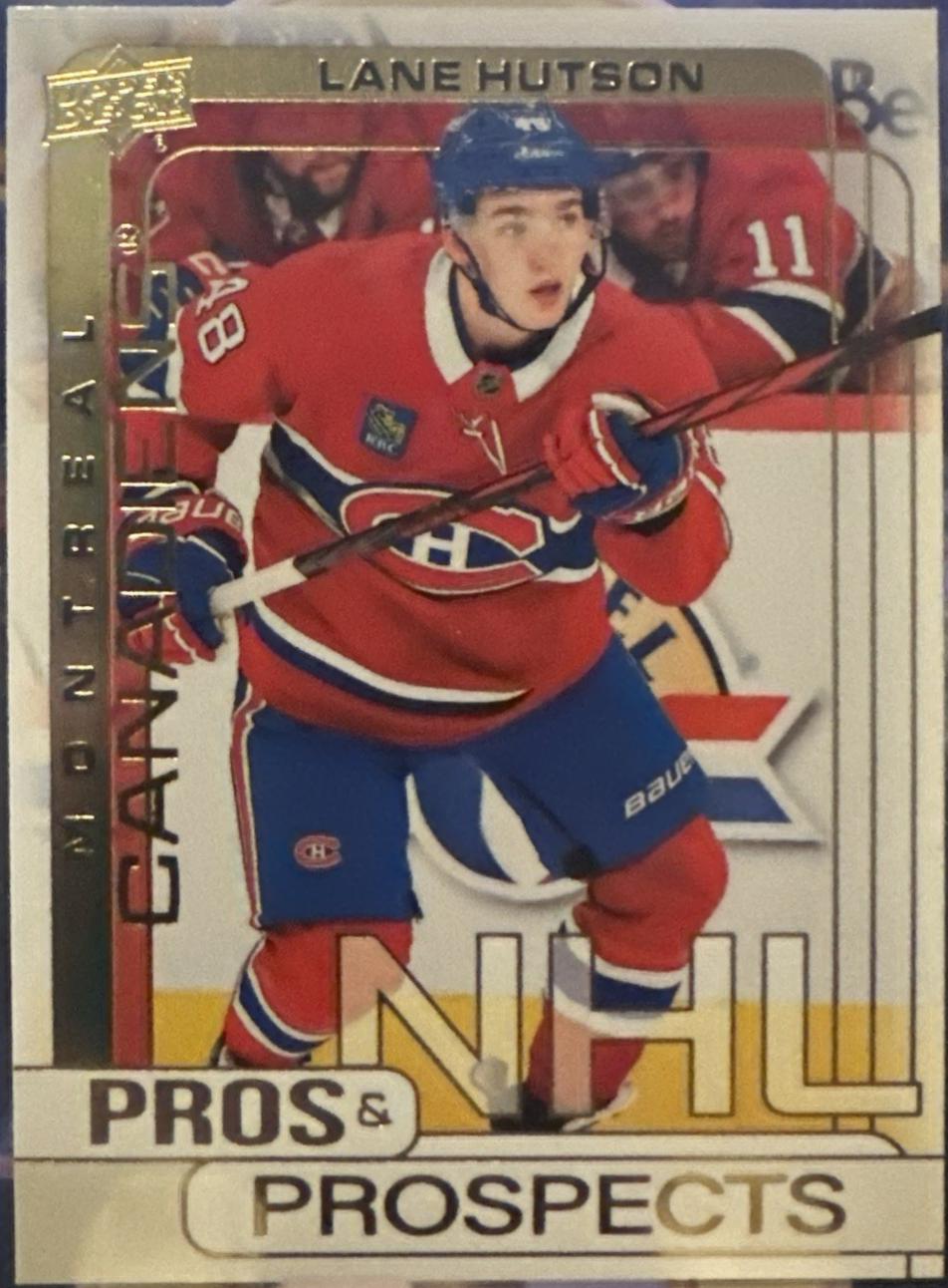 2024 Upper Deck Pros and Prospects Lane Hutson [Gold] #PP-24 card
