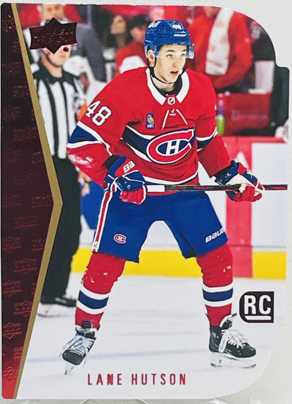 2024 Upper Deck Rookie Die-Cut Lane Hutson [Red] #RDT-14 card