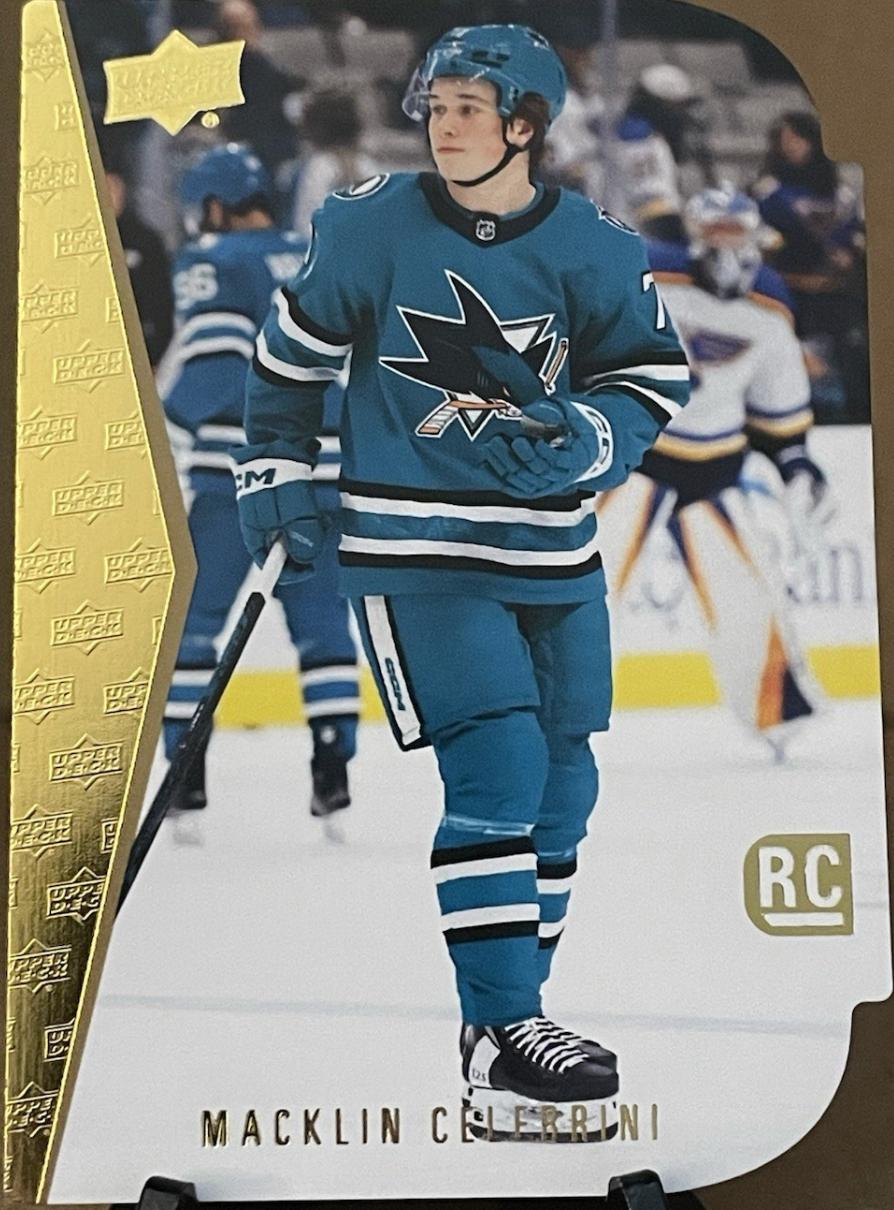 2024 Upper Deck Rookie Die-Cut Macklin Celebrini [Gold] #RDT-13 card
