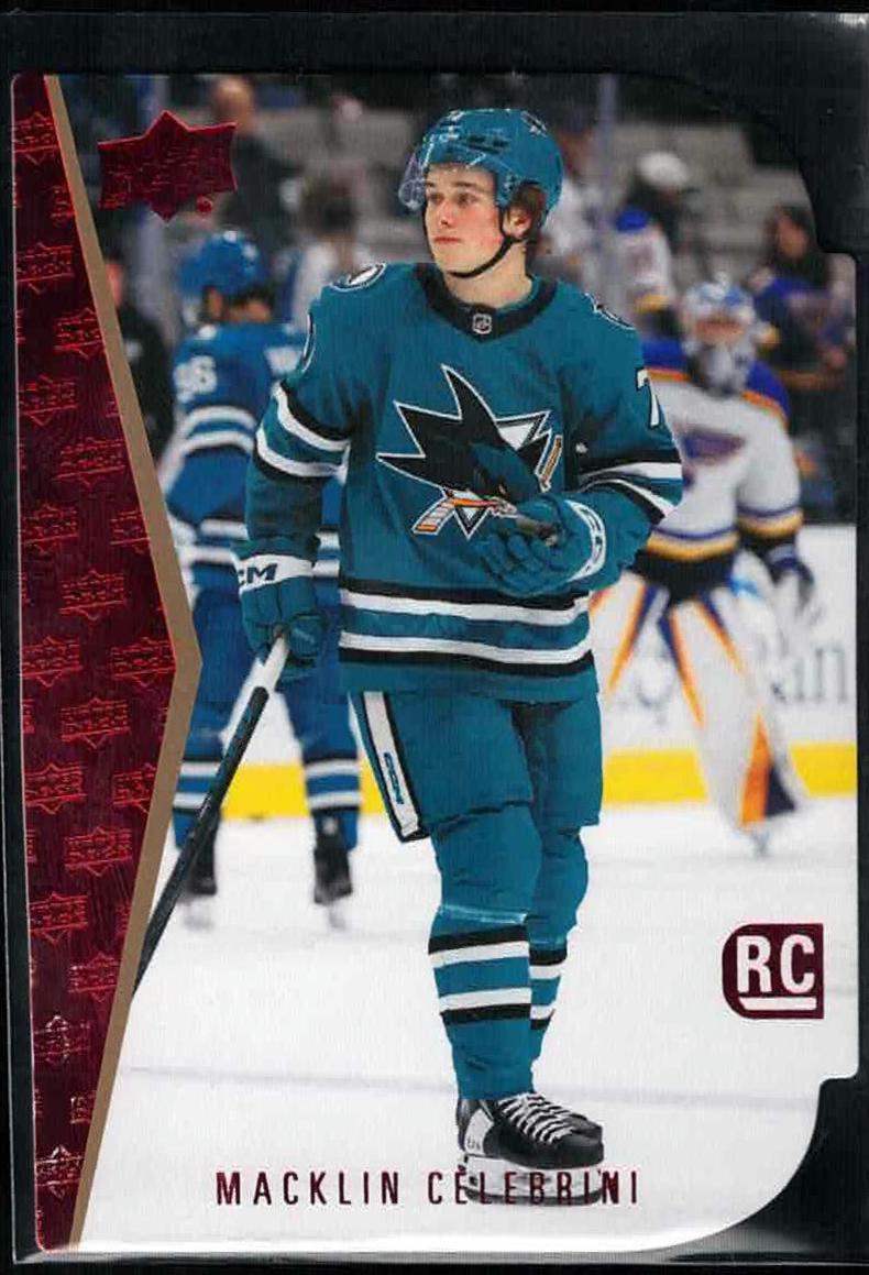 2024 Upper Deck Rookie Die-Cut Macklin Celebrini [Red] #RDT-13 card