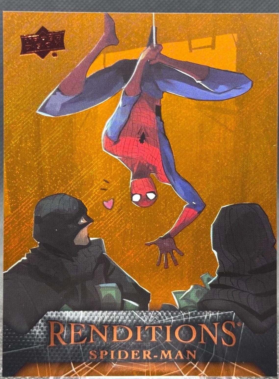 2024 Upper Deck Spider-Man Renditions Spider-Man [Orange] #62 card