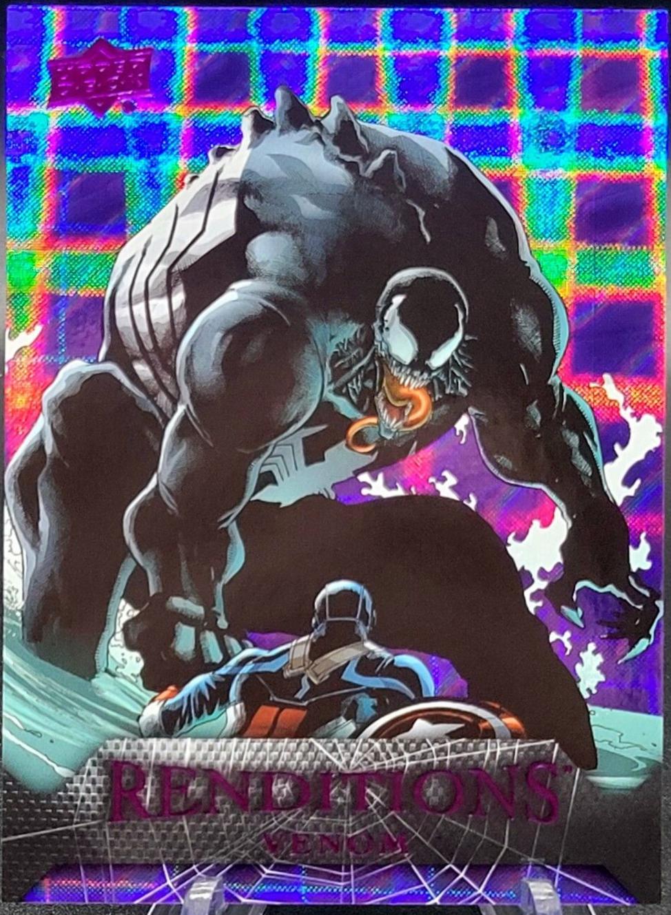 2024 Upper Deck Spider-Man Renditions Venom [Purple Tie] #57 card