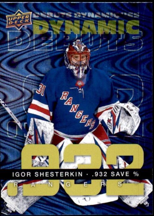 2024 Upper Deck Tim Horton's Retrospective Rookies Dynamic Debuts Igor Shesterkin #DD-5 card
