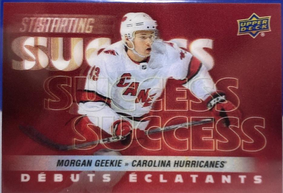 2024 Upper Deck Tim Horton's Retrospective Rookies Starting Success Morgan Geekie #SS-3 card