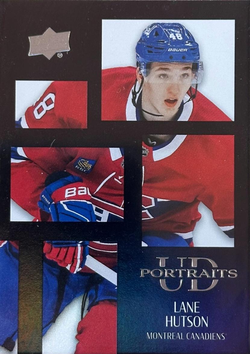 2024 Upper Deck UD Portraits Lane Hutson [Black] #P-44 card