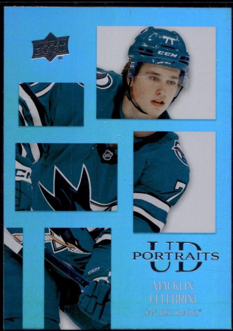 2024 Upper Deck UD Portraits Macklin Celebrini [Black] #P-37 card