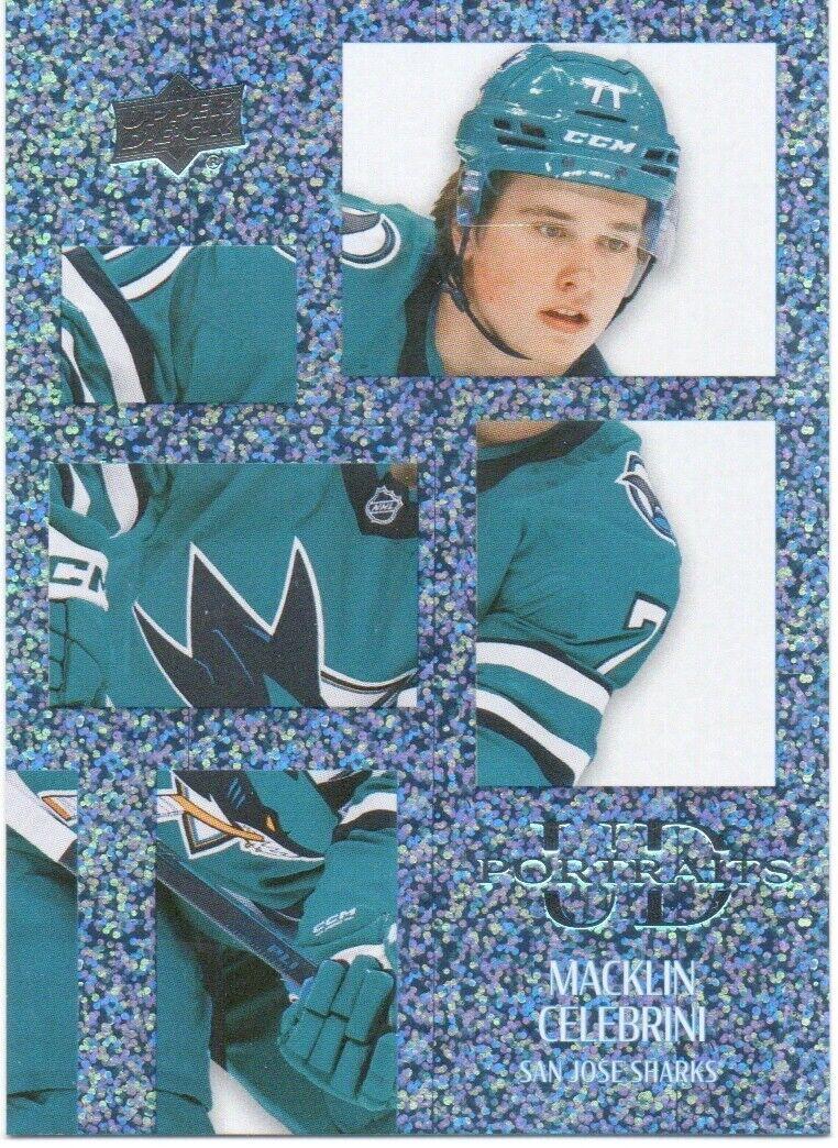2024 Upper Deck UD Portraits Macklin Celebrini [Speckle] #P-37 card