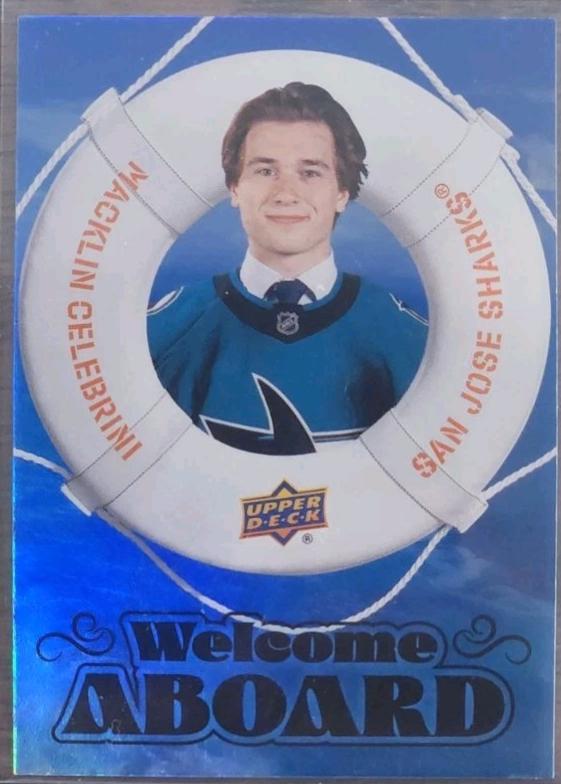 2024 Upper Deck Welcome Aboard Macklin Celebrini [Black] #WA-8 card
