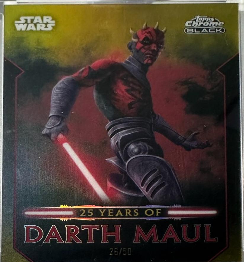 2025 2024 Topps Chrome Black 25 Years of Darth Maul Darth Maul [Gold Refractor] #DM-11 card