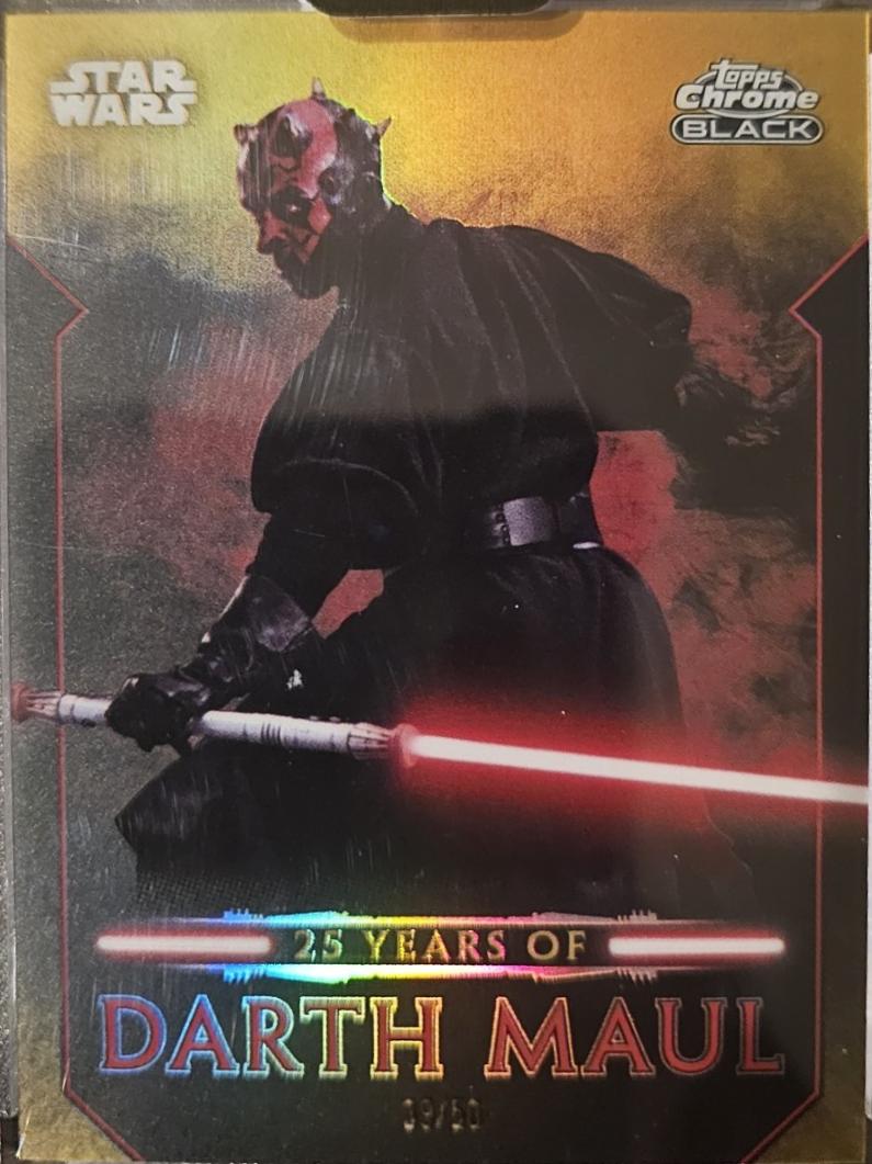 2025 2024 Topps Chrome Black 25 Years of Darth Maul Darth Maul [Gold Refractor] #DM-19 card