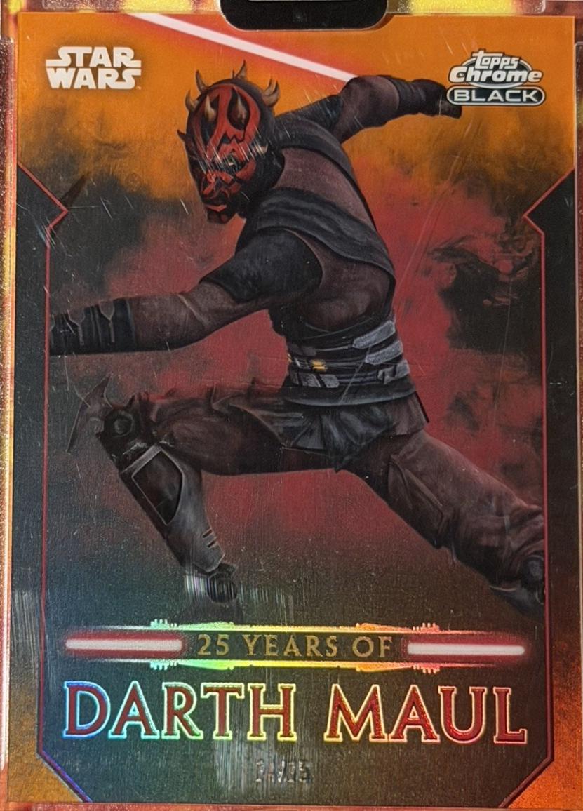 2025 2024 Topps Chrome Black 25 Years of Darth Maul Darth Maul [Orange Refractor] #DM-9 card