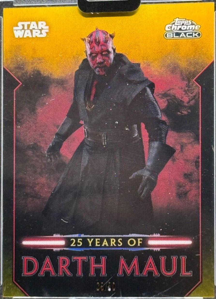 2025 2024 Topps Chrome Black 25 Years of Darth Maul Maul [Gold Refractor] #DM-5 card