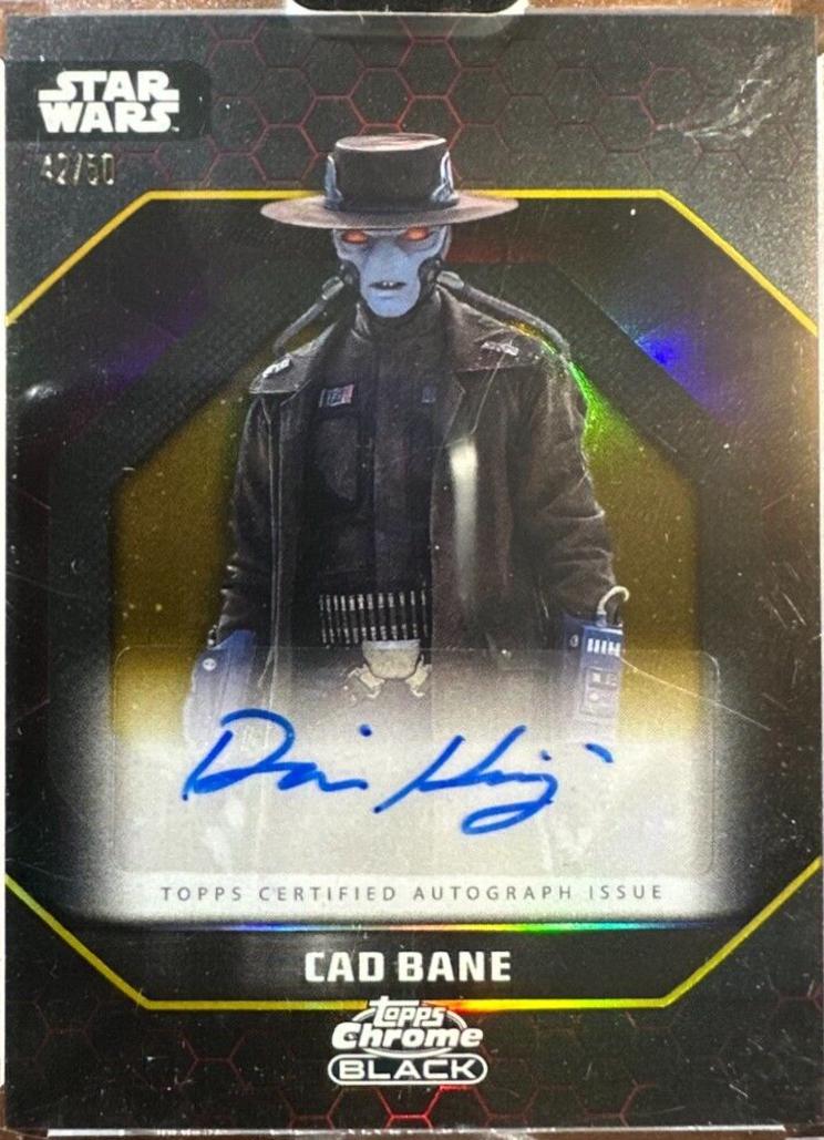 2025 2024 Topps Chrome Black Cad Bane [Gold Refractor] #87 card