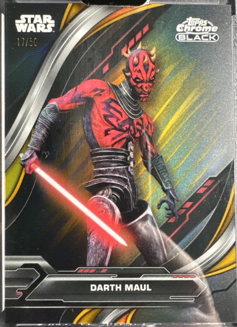 2025 2024 Topps Chrome Black Darth Maul [Gold Refractor] #98 card
