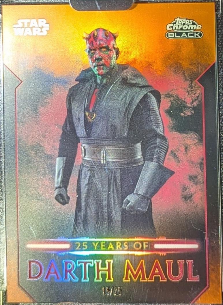 2025 2024 Topps Chrome Black Darth Maul [Orange Refractor] #98 card