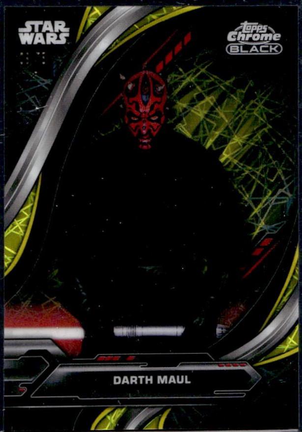 2025 2024 Topps Chrome Black Darth Maul [Yellow Lazer Refractor] #98 card